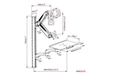 Digitus DA-90451 Monitor-wandbeugel 1-voudig 5,1 cm (2) - 304,8 cm (120) Zwart, Wit Uittrekbaar, Draaibaar, In hoogte verstelbaar, Kantelbaar, Kantelbaar en Digitus DA-90451 Monitor-wandbeugel 1-voudig 5,1 cm (2) - 304,8 cm (120) Zwart, Wit Uittrekbaar, Draaibaar, In hoogte verstelbaar, Kantelbaar, Kantelbaar en