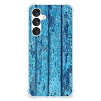 Samsung Galaxy A55 Stevig Telefoonhoesje Wood Blue - thumbnail
