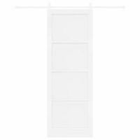 Schuifdeur Wit 83 x 232 cm Massief grenenhout - thumbnail