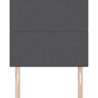 LED Hoofdbord met LED-striplichten Donkergrijs 90 cm Polyester - thumbnail