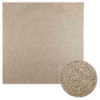 Vloerkleed ZIZUR beige binnen en buiten 240x240 cm jute look - thumbnail