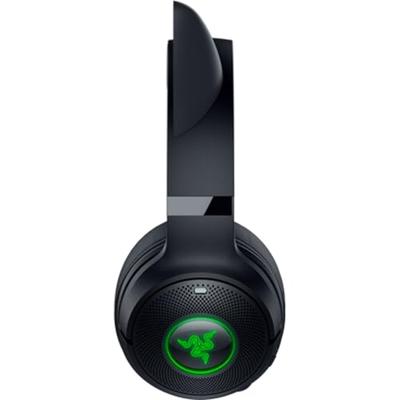 Razer Kraken Kitty V2 BT - Draadloze Bluetooth RGB Headset met Kitty-oortjes voor gamen en streamen (325g, TriForce 40mm Drivers, Bluetooth 5.2, ruisonderdrukkende microfoons) Zwart