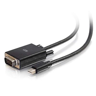 C2G Mini DisplayPort/Thunderbolt-2 manspersoon to VGA HD15 manspersoon Active Adapter Computer Monitor Kabel (0.)9M, zwart)