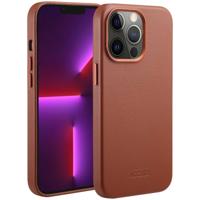 Accezz MagSafe Leather Backcover iPhone 13 Pro Telefoonhoesje Bruin - thumbnail