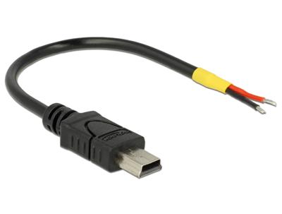Delock 85251 USB-kabel USB 2.0 USB-mini-B stekker, Open kabeleinde 0.10 m Zwart Delock 85251 USB-kabel USB 2.0 USB-mini-B stekker, Open kabeleinde 0.10 m Zwart