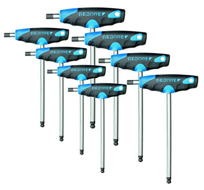 Gedore DT 2142-008 Haakse schroevendraaierset 2.5 mm, 3 mm, 4 mm, 5 mm, 6 mm, 8 mm, 10 mm 8-delig