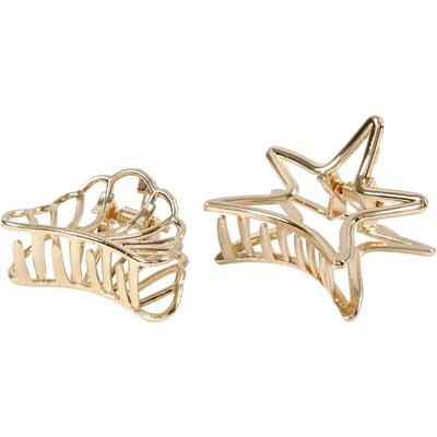Creativ Company Haarspeldjes, l: 44 mm, b: 36 mm, verguld, 2 stuk/ 1 doos Creativ Company Haarspeldjes, l: 44 mm, b: 36 mm, verguld, 2 stuk/ 1 doos