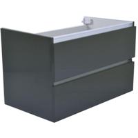 Wiesbaden Vision Onderkast Met 2 Laden - 80x46cm - Hoogglans Grijs - thumbnail