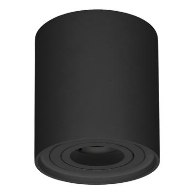 LED Opbouwspot Ray Rond - Kantelbaar - GU10 Fitting - Opbouwspot - Voor binnen - Vervangbare afdekring - Zwart