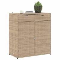 Tuinkast 105x55x113 cm poly rattan beige - thumbnail