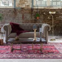 Dutchbone Vloerkleed 'Bid' 170 x 240cm, kleur Old Red - thumbnail