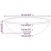 VidaXL Wasbak 42x14 cm gehard glas blauw - thumbnail