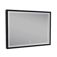 Avi spiegel rechthoek met LED, dimbaar en spiegelverwarming 70 x 50 cm mat zwart - thumbnail