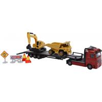 Dieplader met 2 constructievoertuigen - thumbnail