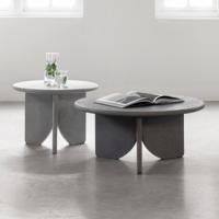 DTP Home Salontafel 'Melo' Betonlook, Set van 2 stuks, kleur Grijs - thumbnail