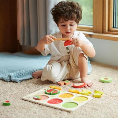 Classic World houten fruit puzzel breuken, 22dlg. Classic World houten fruit puzzel breuken, 22dlg.