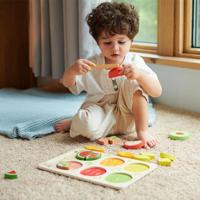 Classic World world houten fruit puzzel breuken, 22dlg. - thumbnail