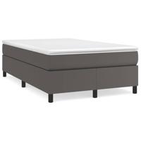 Boxspring met matras kunstleer grijs 120x190 cm - thumbnail