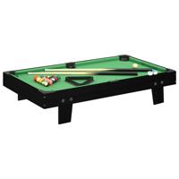 VidaXL Minipooltafel 3 feet 92x52x19 cm zwart en groen - thumbnail