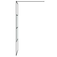 Inloopdouchewand 80x195 cm halfmat ESG-glas zwart - thumbnail