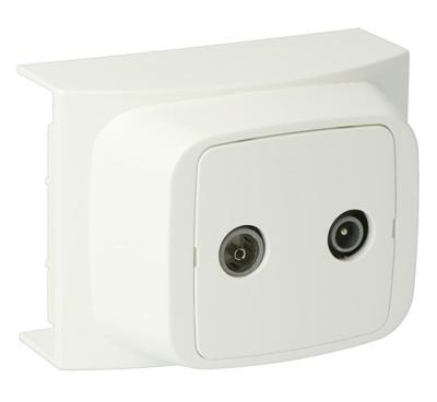 Enzo K40 RTV-antenne aansluitpunt wit - 4747255