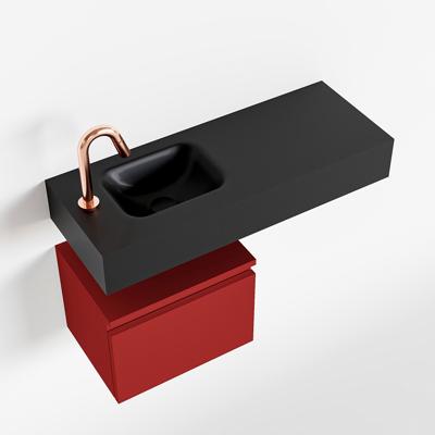 MONDIAZ ANDOR 40cm toiletmeubel fire. LEX 80cm wastafel urban links 1 kraangat MONDIAZ ANDOR 40cm toiletmeubel fire. LEX 80cm wastafel urban links 1 kraangat