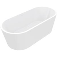 Wiesbaden Libero Vrijstaand Ligbad 178x80cm - Acryl Mat Wit met Clickwaste - thumbnail
