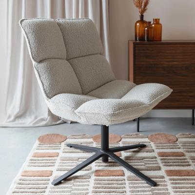 ZILT Draaifauteuil 'Cherly' Bouclé, kleur Beige