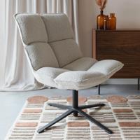 ZILT Draaifauteuil 'Cherly' Bouclé, kleur Beige - thumbnail