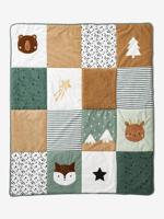 GREEN FOREST Oeko-Tex® gewatteerde vloermat / boxkleed ecru/meerkleurig - thumbnail