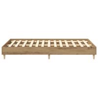 Bedframe zonder matras spaanplaat ambachtelijk eikenkleurig - thumbnail