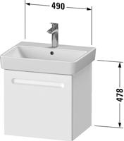 Wastafelonderkast Duravit No.1 Met 1 Lade 49x42.6x47.8 cm Met Geïntegreerde Greep Mat Wit Duravit - thumbnail