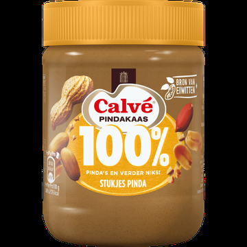 Calve Pindakaas 100% Grof Gemalen Pinda's 350 g bij Jumbo Calve Pindakaas 100% Grof Gemalen Pinda's 350 g bij Jumbo