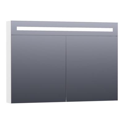 Brauer Promise Deluxe Spiegelkast - 100 cm - met Directe Verlichting - 2 Dubbelzijdige Spiegeldeuren - Hoogglans Wit