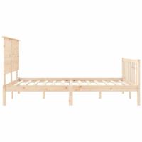 Bedframe zonder matras massief grenenhout 160x200 cm - thumbnail