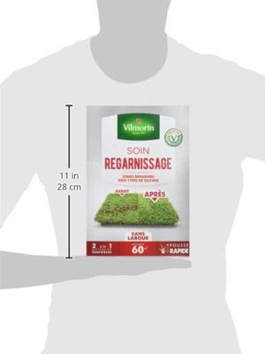 VILMORIN graszaad - 2 in 1 universele herzaaibehandeling 1 kg doos - Zeer snelle hergroei