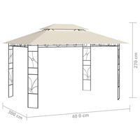 VidaXL Prieel 160 g/m² 4x3x2,7 m crèmekleurig - thumbnail