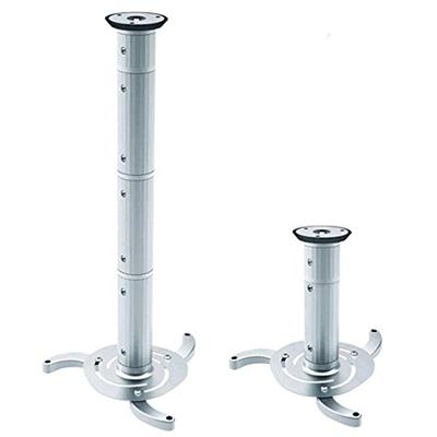 Zilveren plafondbevestiging voor projectoren van 80 mm tot 980 mm