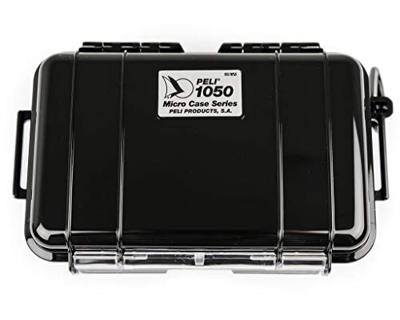 Peli 1050 Micro Case Voor Het Beschermen Van Kleine Spullen En Elektronica - Sd-Kaarten, Pda, Gps, Digitale Camera - Tegen Stoten, Ip67 Waterdicht, Capaciteit: 1L, Gemaakt In De Vs, Kleur: Zwart