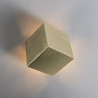 QAZQA Moderne wandlamp goud - Cube - thumbnail
