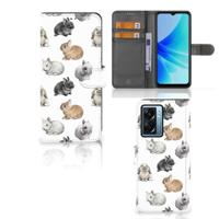 Telefoonhoesje | Met pasjeshouder | voor OPPO A77 5G | A57 5G Konijntjes - thumbnail