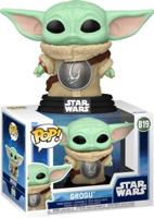 Star Wars The Mandalorian Funko Pop Vinyl: Grogu (with Crest) - thumbnail