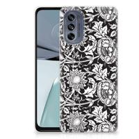Motorola Moto G62 5G | TPU Case | Black Flowers - thumbnail
