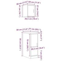 VidaXL Garagekasten 2 st bewerkt hout sonoma grijs - thumbnail
