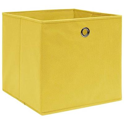VidaXL Opbergboxen 10 st 28x28x28 cm nonwoven stof geel VidaXL Opbergboxen 10 st 28x28x28 cm nonwoven stof geel