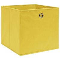 VidaXL Opbergboxen 10 st 28x28x28 cm nonwoven stof geel - thumbnail