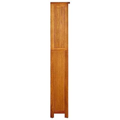 VidaXL Boekenkast met 5 schappen 45x22x140 cm massief eikenhout