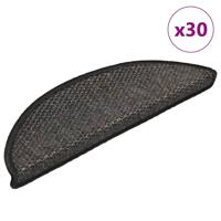 VidaXL Trapmatten zelfklevend sisal-look 30 st 56x17x3 cm antraciet - thumbnail