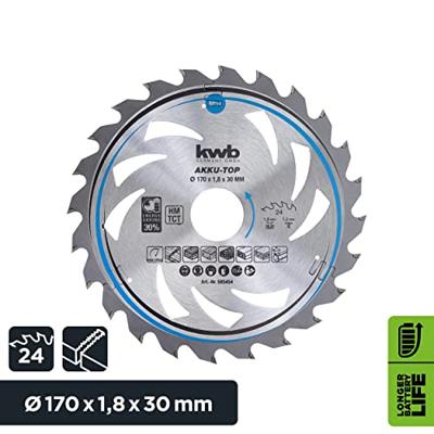 kwb 585454 Hardmetaal-cirkelzaagblad 170 x 30 x 1.2 mm Aantal tanden: 24 1 stuk(s)