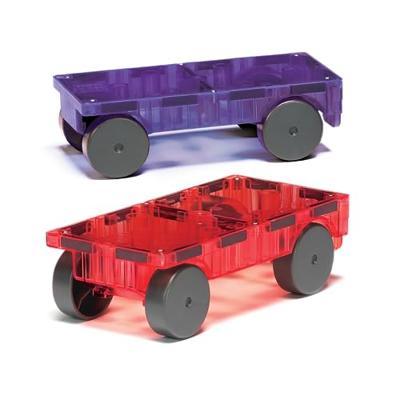 Magna-Tiles Auto's uitbreidingsset rood/paars 2 stuks - thumbnail